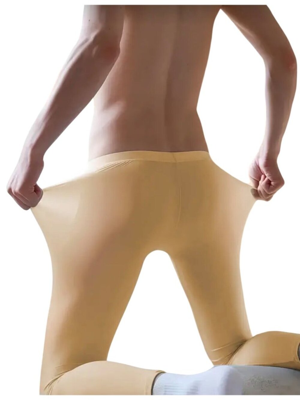 Wangjiang Leggings*Yoga Pants*Loungewear*Gay*New*Bodycon*Sexy*Beige*Ice Silk*Med